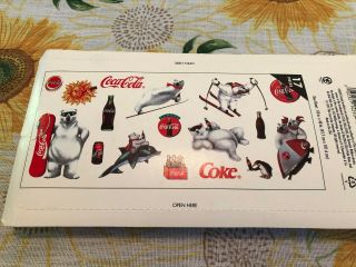 Nip 1997 Coca - Cola Coke Wall Appliques Set 17 Piece Sticker Item 852005