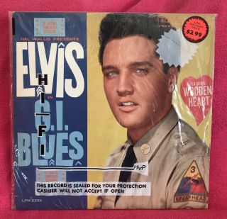 G.  I.  Blues Elvis Presley Lp Lpm 2256 1st Press Mono 1s Stampers Og Baggie