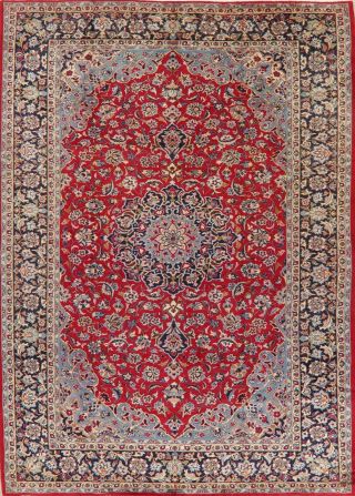 Vintage Traditional Floral Najafabad Area Rug Hand - made Living Room Carpet 8x11 2