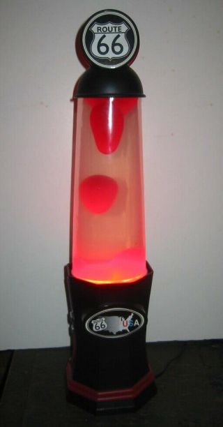 Rare Vintage Lava Lamp Route 66 Usa Resin Red Wax 1996 Rare Gas Pump