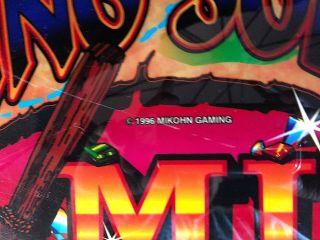 Dream Machine & Mystery Slot Machine Glass Topper Insert 1996 Mikohn