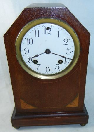 Antique Ansonia Clock Co Wooden Beehive Mantle Clock Chime Brass H272