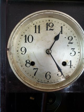 1890 ' S HAVEN 8 Day Wall Clock.  RUNS PERFECTLY.  REVERSE PAINTED.  BEAUTFUL 2