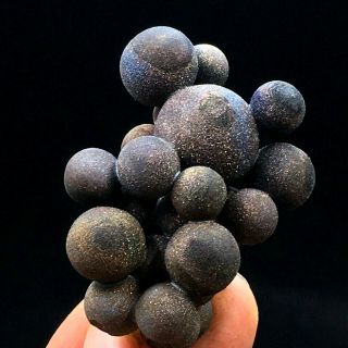66g Newly Discovered Natural Multicolored Spherical Pyrite Cluster Specimen 2