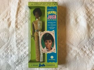 Vintage 1968 Diahann Carroll As Talking Julia Doll - Stock - 1128