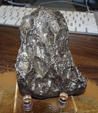 676 Gm.  Campo Del Cielo Meteorite ; Aaa Grade 1.  5 Pounds Gorgeous; Burn Hole
