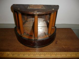 Antique Georgian / Victorian Clock Base With Pillars And Mirrored Back