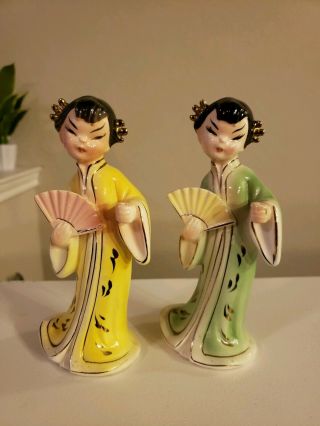 Vintage Enesco Geisha Girl Figurines