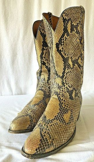 Lucchese Classic Handmade Foot And Top Python Vintage Made In Usa
