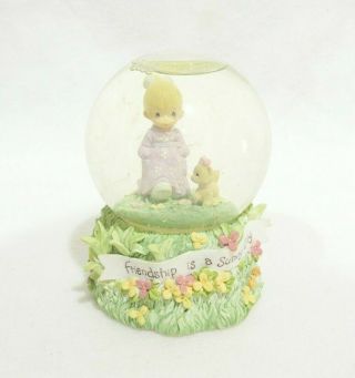 Precious Moments Musical Snow Globe Friendship Is A Sunny Day Waterball 2000