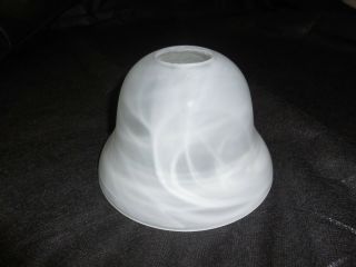 Large Alabaster Celing Light Shade Frosted Swirled Glass Lamp Cover