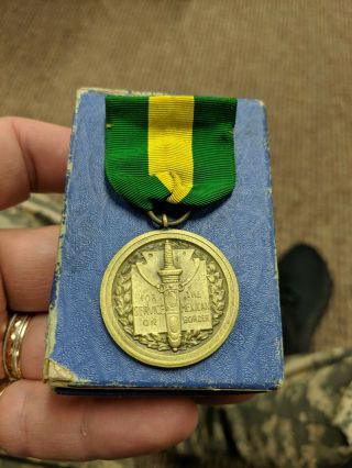 Pre - Wwi Us Army Mexican Border Medal 40250 Wrap Broach With Matching Ed Box