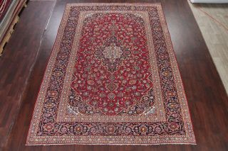 9x12 Vintage Traditional Floral RED Area Rug Hand - Knotted Oriental Wool Carpet 3
