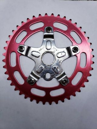 Vintage Red Sugino 44t Sprocket Old School Bmx Chainring,  Dyno,  Gt,  Mongoose