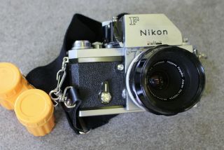 Vintage Nikon F Slr 35mm Film Camera W/ Micro - Nikkor Auto 1:3.  5 55mm Lens