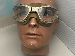Vintage Wwii Us Issue An6530 Aviator Pilot Flight Goggles