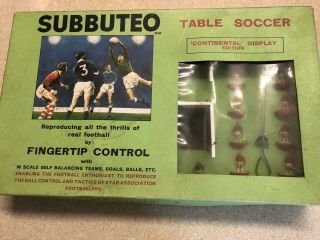 Vintage 70s Subbuteo Table Soccer Football Continental Display Edition Boxed