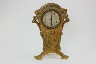Antique Ornate Cast Iron Victorian Art Nouveau Haven Clock Co.