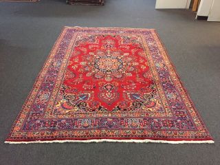 On Hand Knotted Persian Rug Carpet Red Floral 7x10,  2826