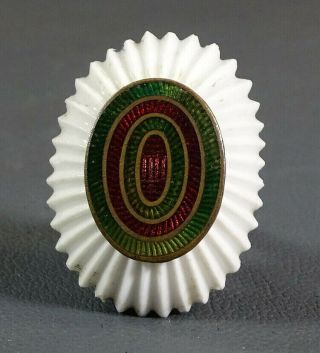 Wwi Ww1 Royal Bulgarian Officer Uniform Visor Hat Cockade Badge Porcelain&enamel