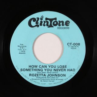 Crossover Soul 45 - Rozetta Johnson - How Can You Lose - Clintone - Mp3