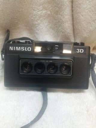 Vintage Nimslo 3d 35mm Film Camera W/ 30mm Quadra Lens Point & Shoot Camera
