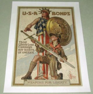 Ww1 Leyendecker Poster Third Liberty Loan 1918