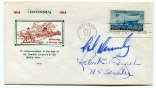 Usa 1948 Fdc Cover - Signed By Us Senators - Ted Kennedy / Robert Byrd