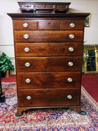 Gettysburg Antique Tall Chest - Walnut Chest Of Drawers - Delivery Available