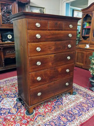 Gettysburg Antique Tall Chest - Walnut Chest of Drawers - Delivery Available 2