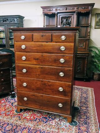 Gettysburg Antique Tall Chest - Walnut Chest of Drawers - Delivery Available 3