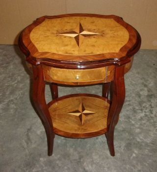 Art Deco Walnut Table With Central Marquetry