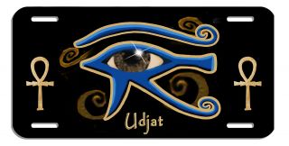 Egyptian All Seeing Eye Of Ra Auto License Plate Personalize Text Any Color Ankh