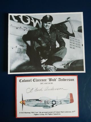 Wwii Ussaf 357th Fg P - 51 Mustang Fighter Ace Colonel 