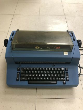 Vintage Ibm Selectric Ii Correcting Typewriter Blue W/ Ribbon