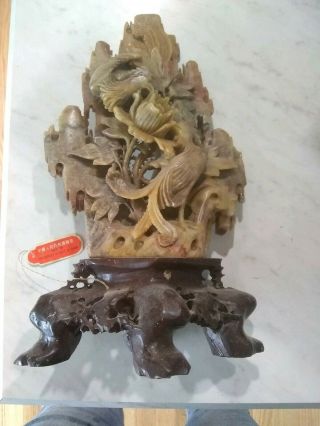 Vintage Chinese Soapstone Carving,  Made In The People’s Republic Of China