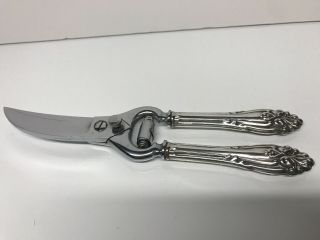 Vtg Sterling Silver Handles Poultry Shears,  Grape Scissors Coricamy Italy