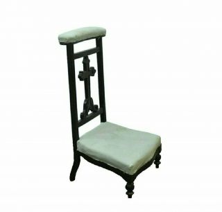 19th C French Napoleon Iii Second Empire Ebonized Prie - Dieu Prayer Chair Kneeler