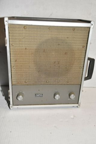 Vintage Ampex Model 692 Tube Mono Block Amplifier With Jbl Speaker And Case
