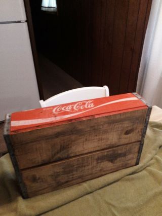 Wood Vintage Coca Cola Coke Case Carrying Crate Soda Pop Wooden - 1970. 2