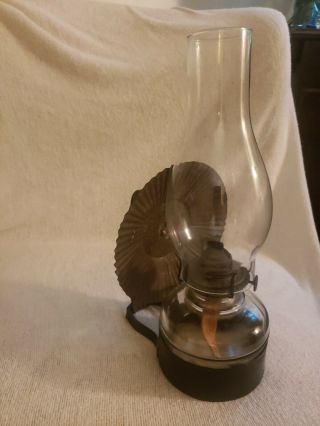 Vintage Eagle Oil Lamp With Wall Mount Holder And Tin Reflector.  P&a Mfg