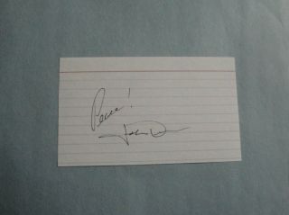 John Denver Signed 3x5 Index Card Autograph