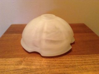 Vintage Frosted Royce Alabaster Unusual Shape 6 1/2 " Lamp Light Shade