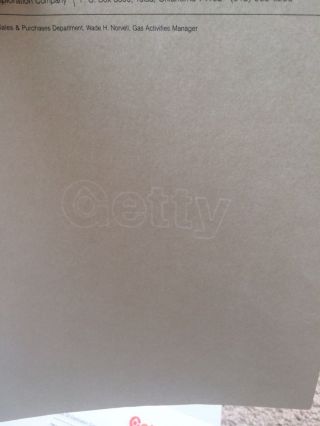Vintage Collectible Getty Oil Letter Stationary Paper 3
