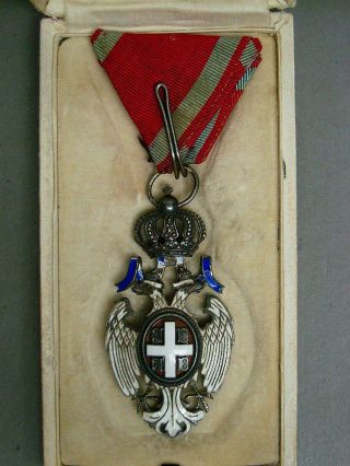 Serbia Order Of The White Eagle Medal With Box V Class Knight
