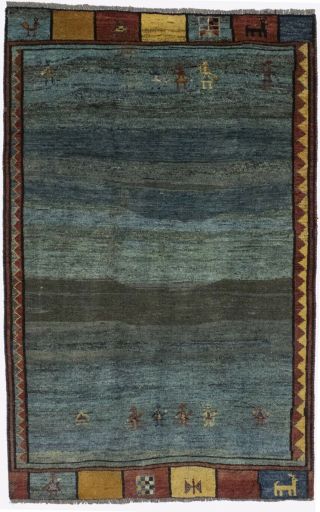 Semi Antique Handmade Tribal 4x7 Gabbeh Vintage Rug Oriental Home Decor Carpet