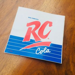 Vintage Rc Cola Vinyl Sticker Decal Vending Machine Selection Insert Nos 4 " X 4 "