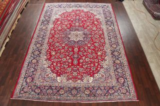Vintage Traditional Floral RED Najafabad Area Rug Hand - Knotted Living Room 10x14 3
