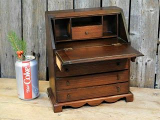 19th C Antique Miniature Wood Salesman Sample Secretary Desk Aafa