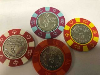 Vintage Las Vegas $5 Casino Chips 2